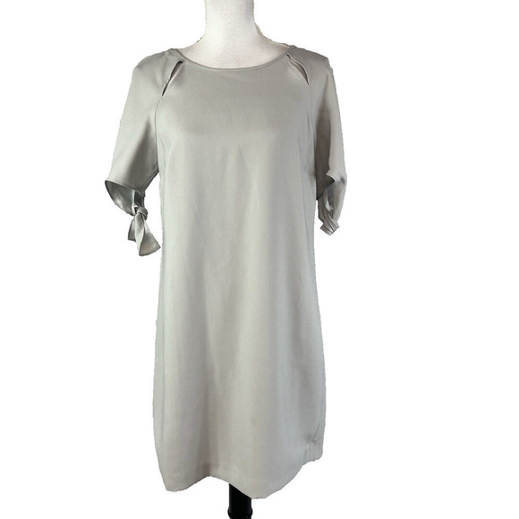 Banana Republic Dress size Small Light Gray Crepe Knee Wedding Church Dinner - Picture 1 of 11